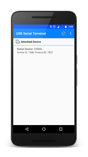 Android application USB Serial Terminal screenshort