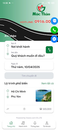 Đặt vé xe Mộc Thảo Screenshot 1 - AppWisp.com