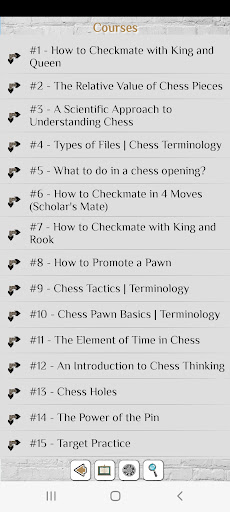 Chess Tutorials - Games Screen 2
