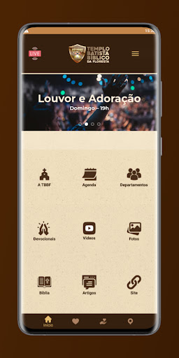 Android application Igreja TBBF screenshort