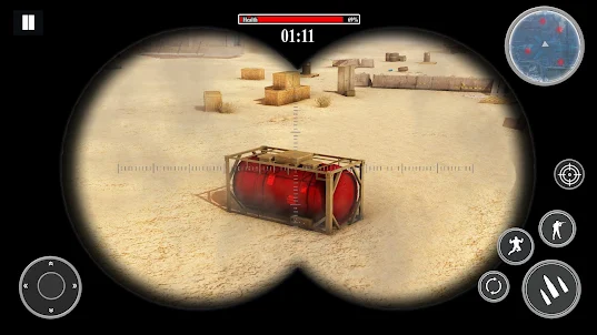 FPS Sniper 3D: 戦争 ゲーム 射撃 銃戦闘