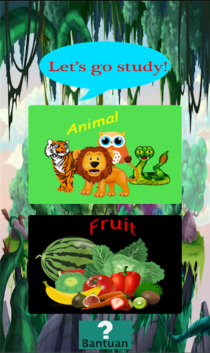 Android application Mengenal Buah dan Hewan screenshort