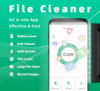 File Cleaneru2013Booster, Battery Saver & Junk Cleaner 1.5.0 APK screenshots 1