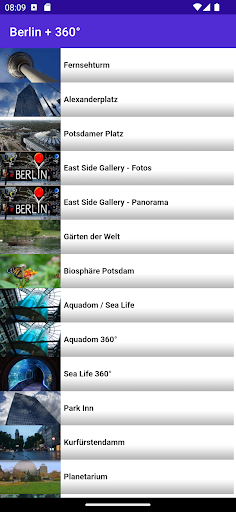 Android application Berlin + 360° screenshort