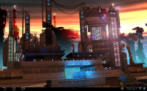 Snímek obrazovky Space Cityscape 3D LWP