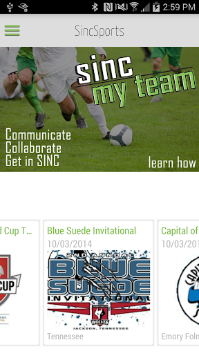 Android application SincSports.com screenshort