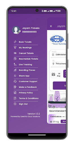 Jayam Travels - Bus Tickets Screen 2