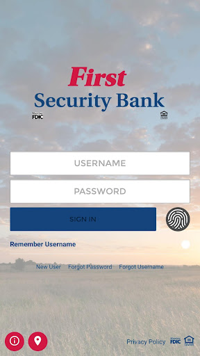 Android application First Security Bank Beaver screenshort