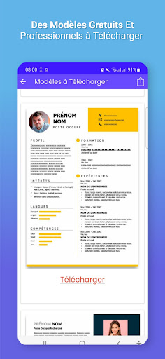 Créer Un CV En Français Et PDF Screen 3