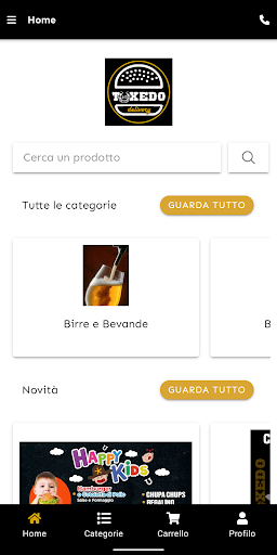 Android application Tuxedo Burger Delivery screenshort