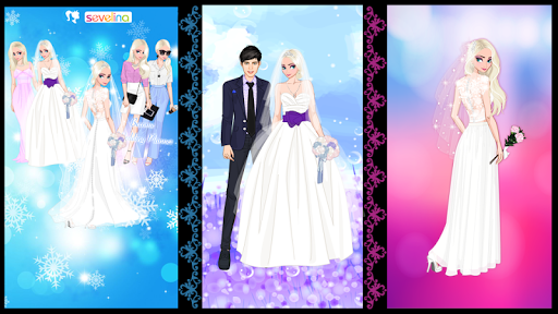 u2744 Icy Wedding u2744 Winter frozen Bride dress up game screenshots 1