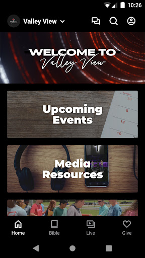 Android application Valley View Baptist Mobile App screenshort