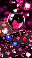 screenshot of Pink Heart Glass Theme