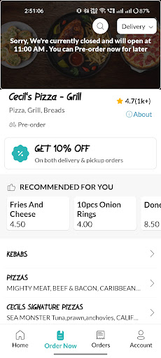 Cecils Pizza Grill Screen 3