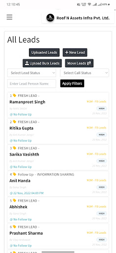 Roof & Assets Infra Pvt. Ltd Screen 2