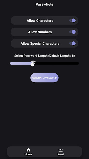 Android application PasswNote: Şifre Yöneticisi screenshort