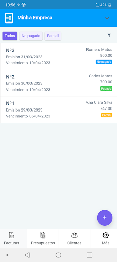 Vista previa de la aplicación