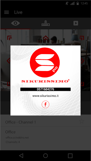 Android application Sikurissimo EasyView screenshort