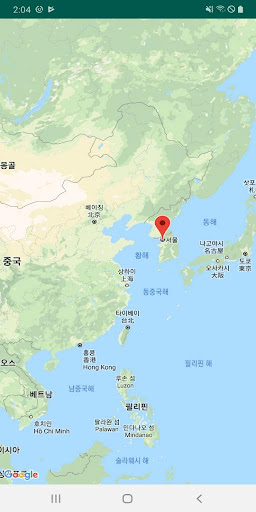 Android application 지도 보이기 screenshort