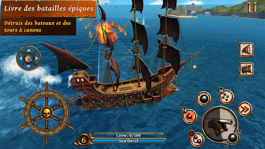 Navires de Bataille - Pirates APK MOD – Pièces Illimitées (Astuce) screenshots hack proof 1