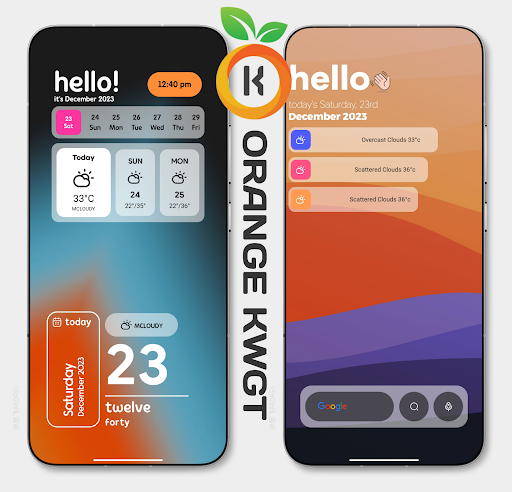 Orange Kwgt Screen 3