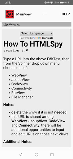 Android application HTMLSpyII screenshort