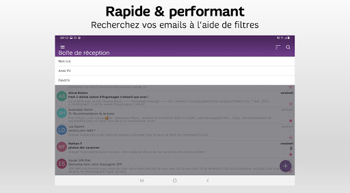 Screenshot of SFR Mail