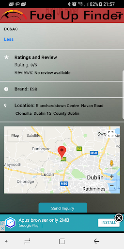 Android application Fuel Up Finder Ireland screenshort
