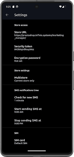 Easy SMS Notify Screen 2