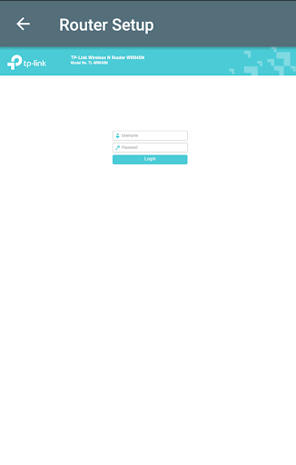 Router Setup Page Screen 3