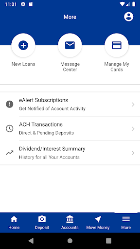 MyCU Mobile Banking Screen 3