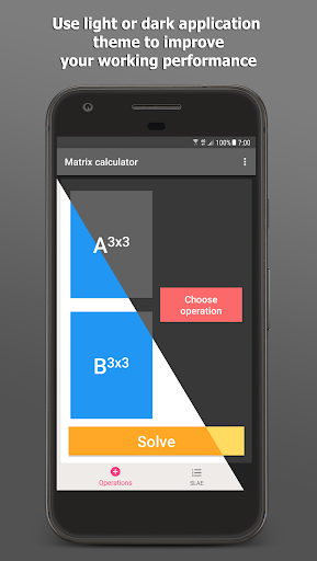 Android application Matrix calculator screenshort