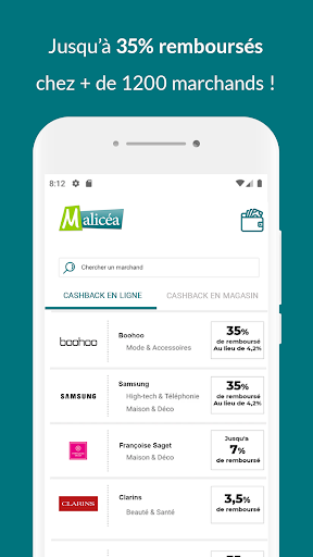 Android application Malicéa screenshort
