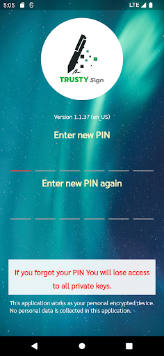 Android application Trusty: your only e-Signature screenshort
