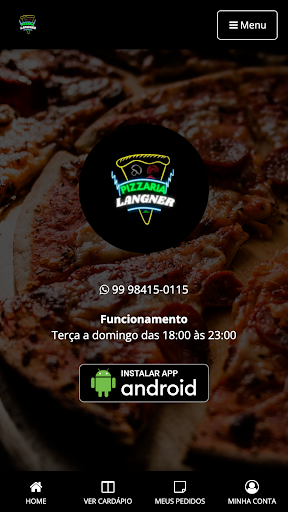 Android application Pizzaria Langner screenshort