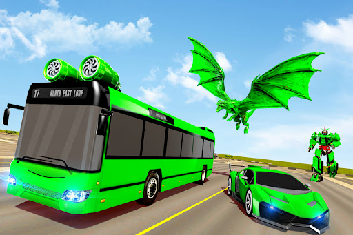 Download Flying Bus Robot Car Transform  screenshots 1