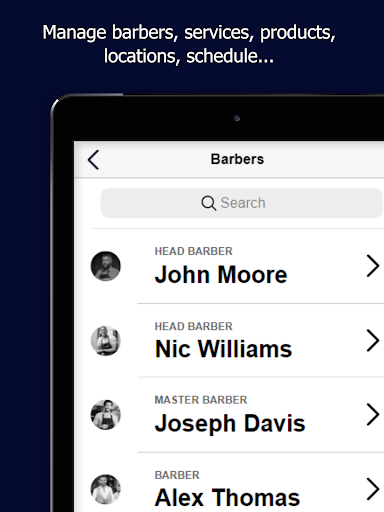 Screenshot of Barberly Business