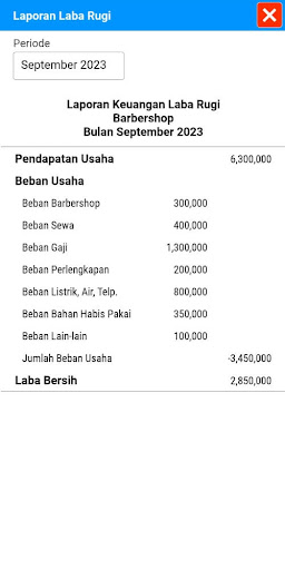 Android application Kasir Barbershop OFFLINE screenshort