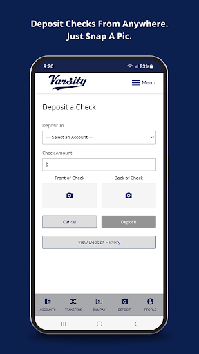 Varsity Mobile Screen 3