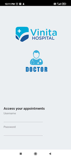 Android application Vinita Doctor Portal screenshort