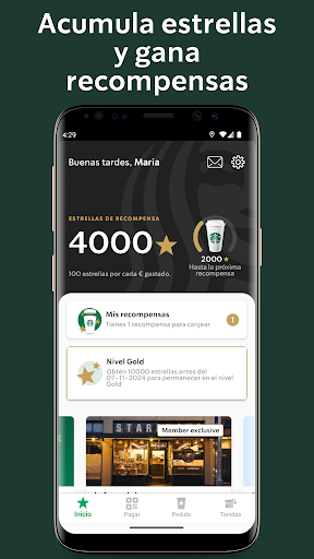 Android application Starbucks España screenshort