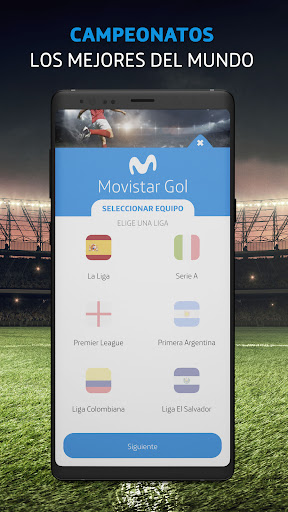 Android application Movistar Gol screenshort