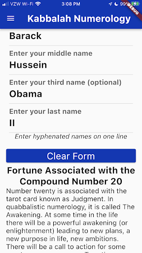 Android application Kabbalah Numerology screenshort