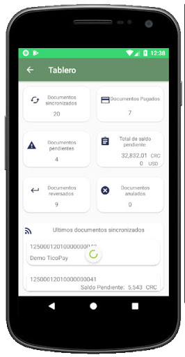 Facturas Ticopay Screen 2