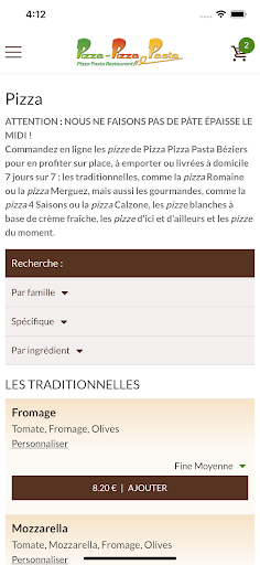 Pizza Pizza Pasta Screen 3