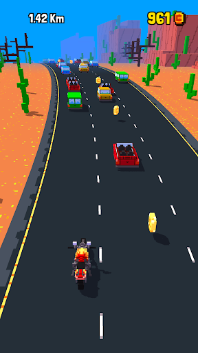 Rainbirth Motor race Traffic Bikes Blocky Rider