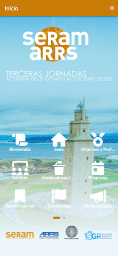 Android application III Jornadas SERAM - ARRS screenshort
