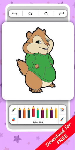 Alvin Chipmunks Coloring Book Screen 3