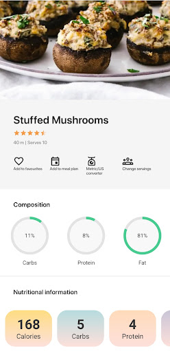 Screenshot of Recipe Generator App