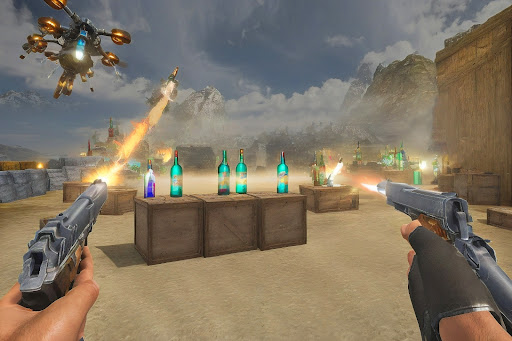 Android application Bottle Shooting Smash 3D screenshort